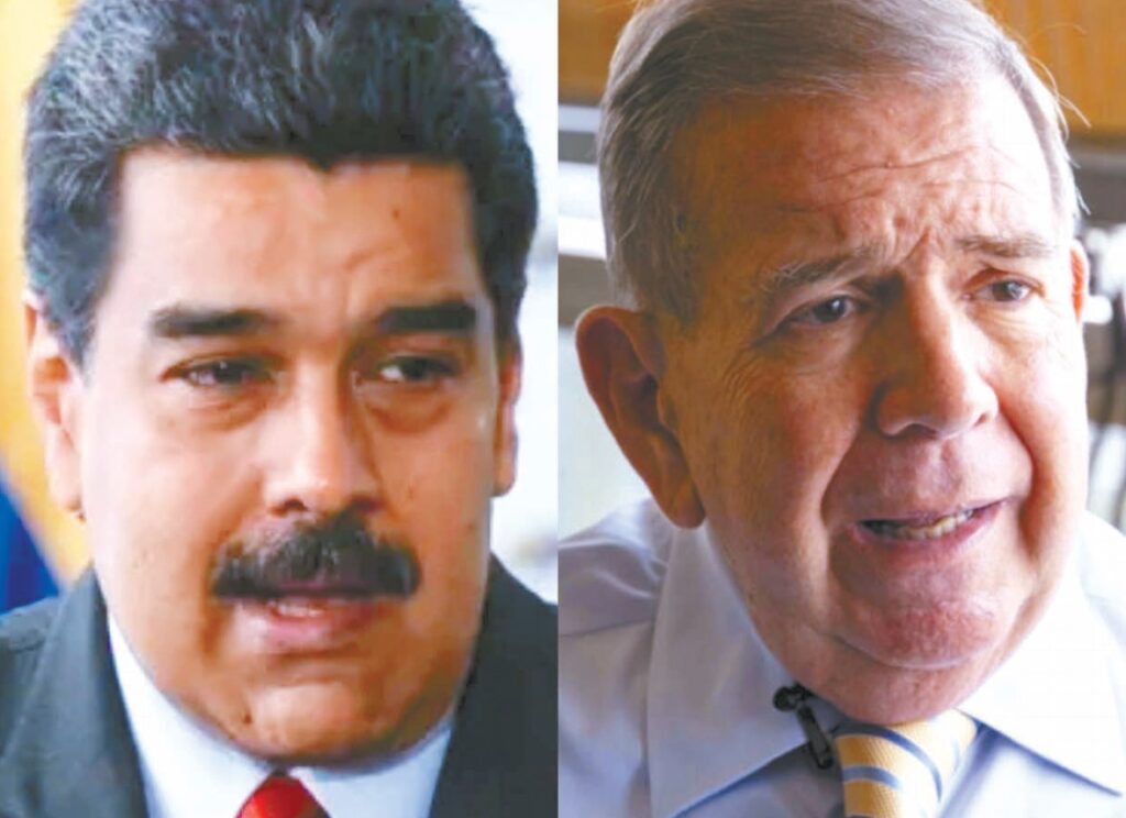 Nicolás Maduro y Edmundo González, los rivales de hoy.